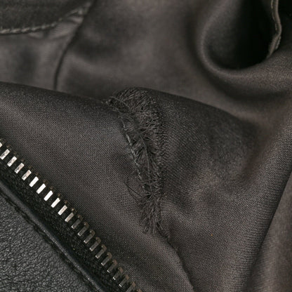 Calfskin Bubble Quilt Bowler Black
