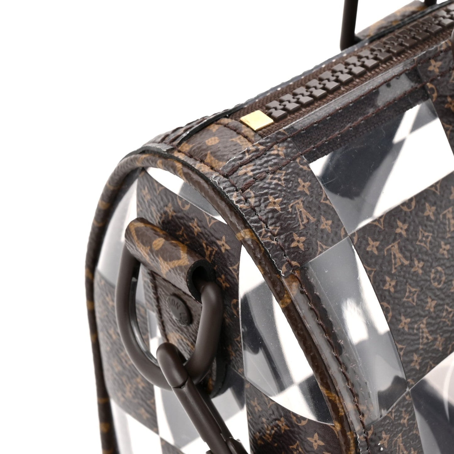 PVC Monogram Chess Keepall Bandouliere 25