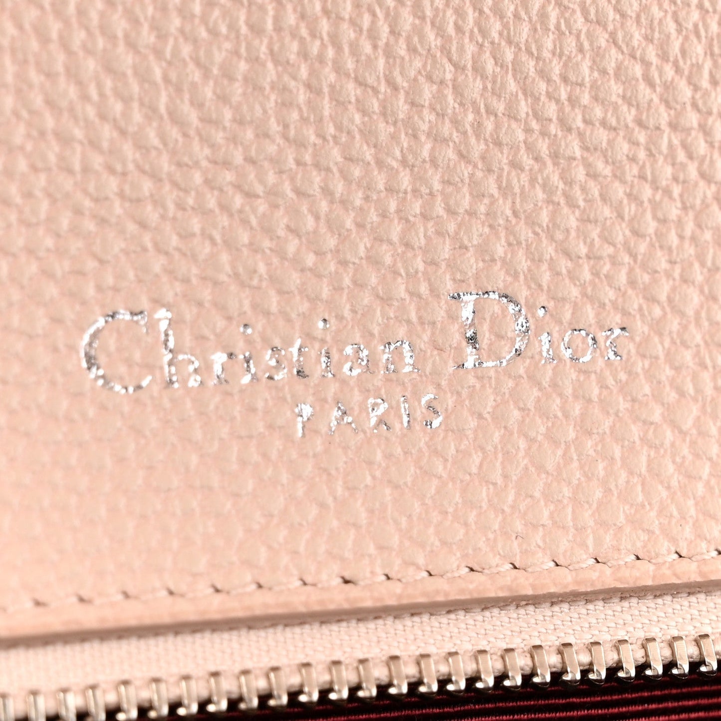 Grained Calfskin Medium Diorama Flap Bag Nude