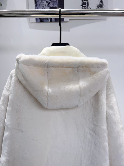 Prada 2025 Fur Jacket White Wool