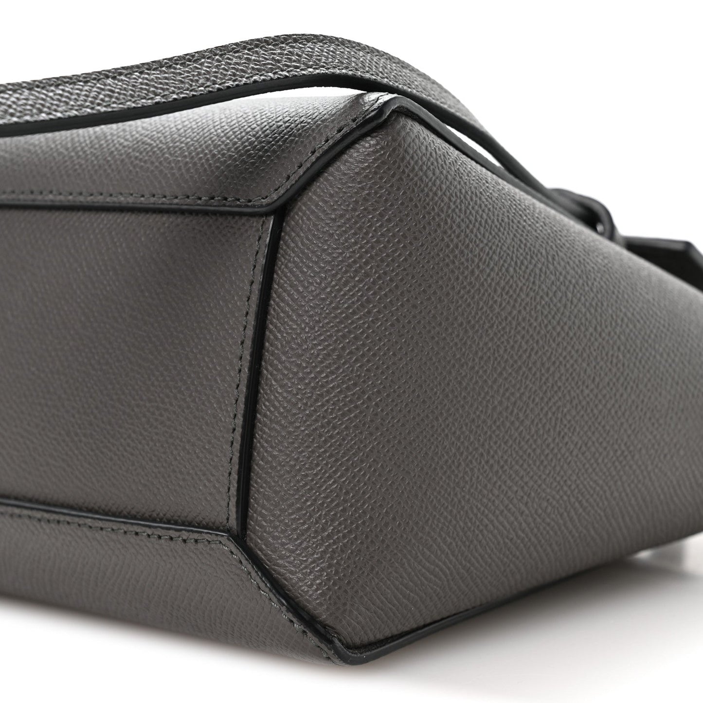 Grained Calfskin Nano Belt Bag Grey