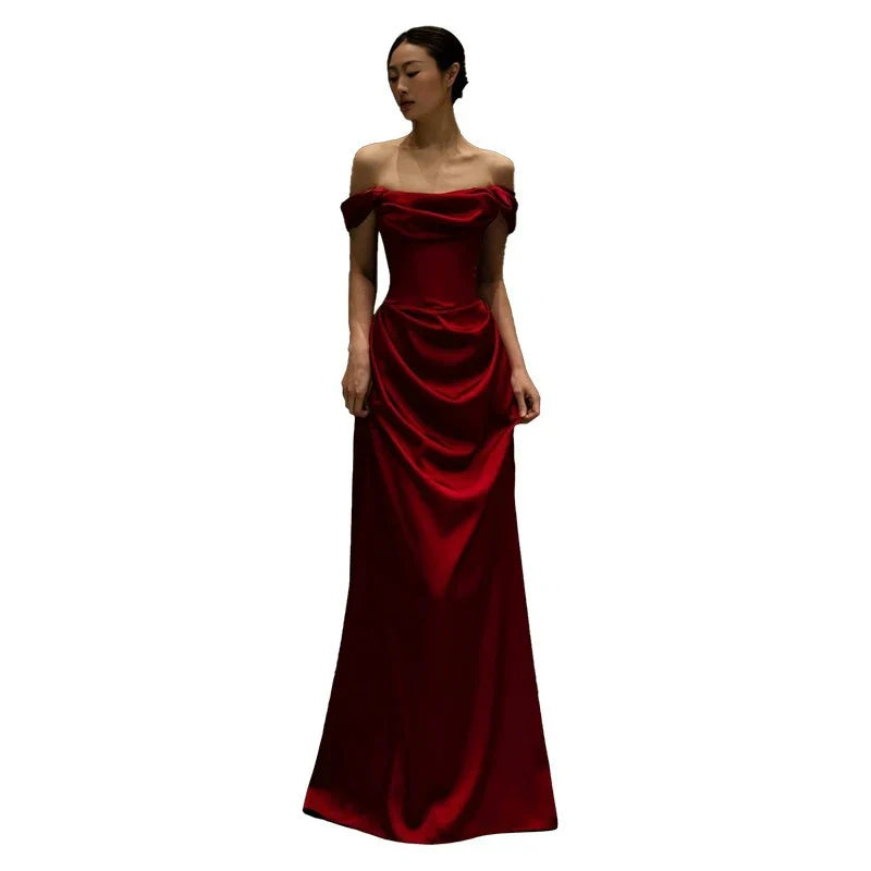 Off-Shoulder Evening Gown Long Prom Evening Formal Dresses       cg25146