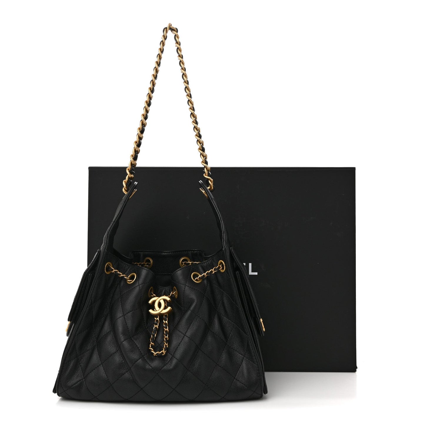 Caviar Quilted Small Chanel 25 Handbag Black