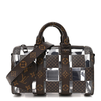 PVC Monogram Chess Keepall Bandouliere 25