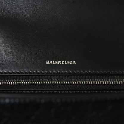 Arena Lambskin Medium Hourglass X Le Cagole Top Handle Bag Black