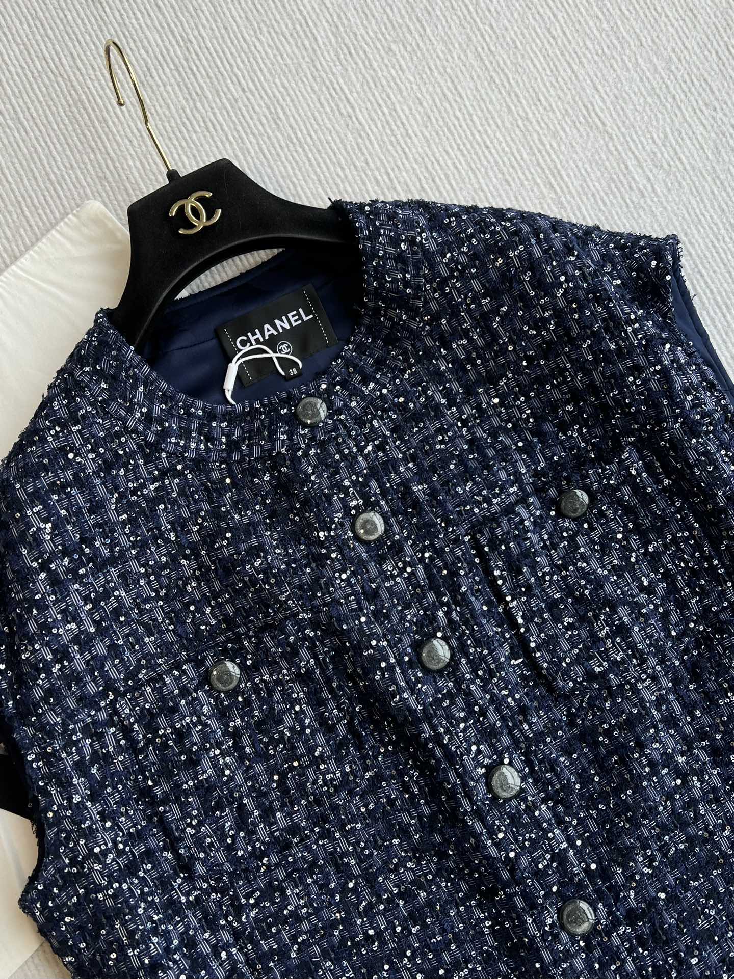 CC 25 Sleeveless Vest Yb Navy Blue Polyamide Cotton 237719