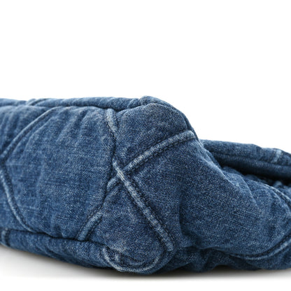 Denim Quilted Medium Chanel 19 Flap Blue