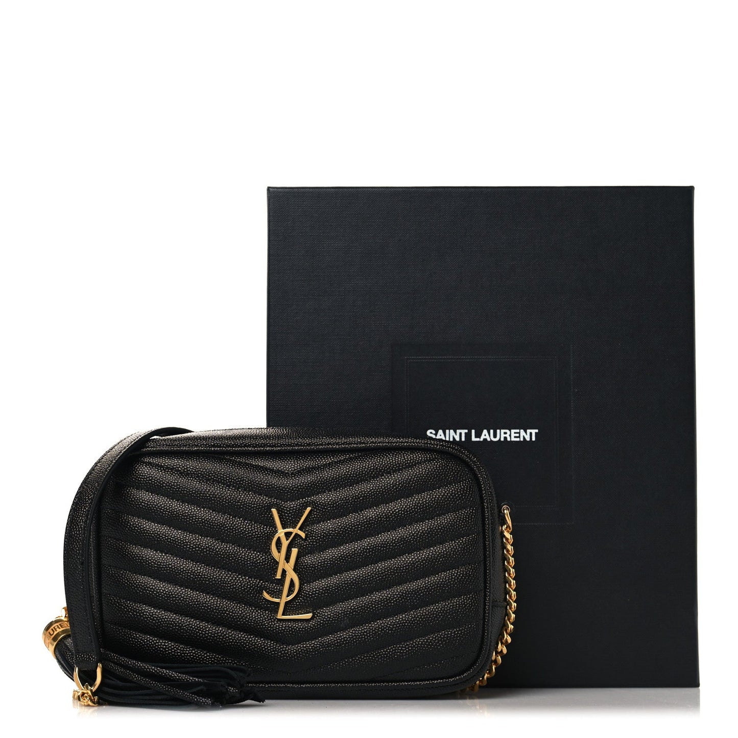 Grain De Poudre Matelasse Monogram Mini Lou Camera Bag Black