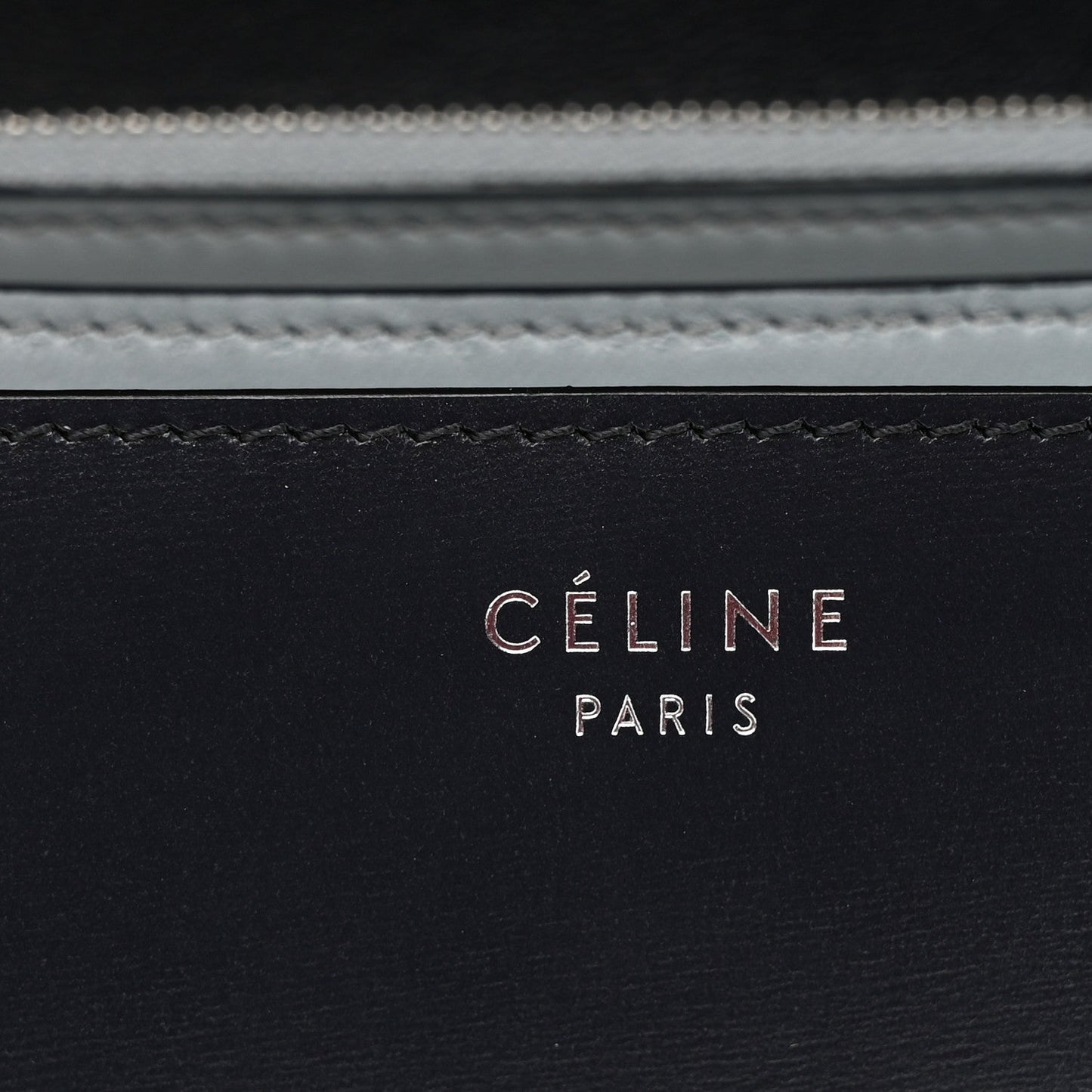 Box Calfskin Medium Classic Box Flap Bag Navy Light Blue