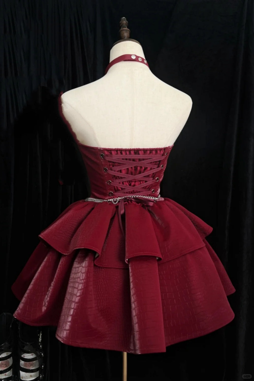 formaldressy-Black/Red Short Homecoming Dress Halloween Party Dress Halloween Costume Outfit Halloween gh5771
