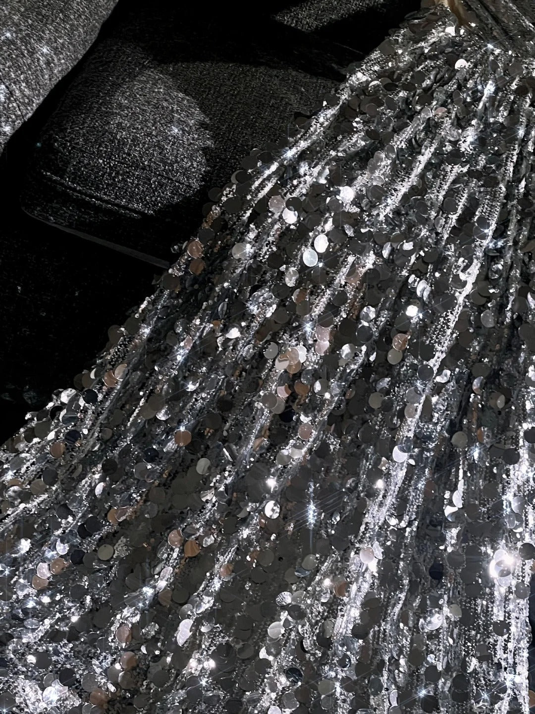 formaldressy--Silver sparkling sequins glittering long prom dress prom dress gh5696