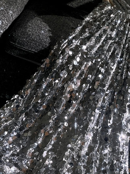 formaldressy--Silver sparkling sequins glittering long prom dress prom dress gh5696