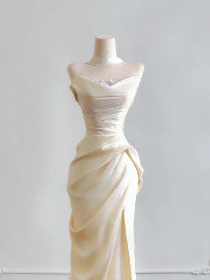 formaldressy--__ream yellow long satin prom dress gh5480