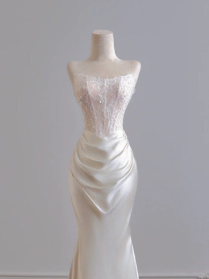 formaldressy--__xquisite lace long floor-length satin prom dress wedding dress gh5481