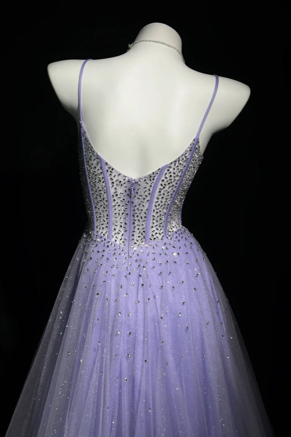 formaldressy-Gorgeous Shiny Lavender Rhinestone Prom Dress Graduation dress birthday dress gh5846