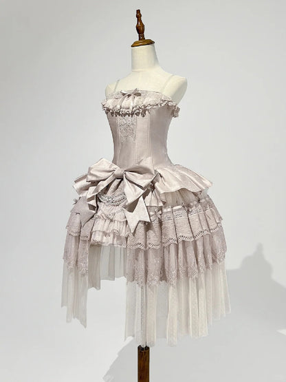 formaldressy-Pink Sweet Formal Princess Satin Short Homecoming Dress Birthday Party Dress gh5348
