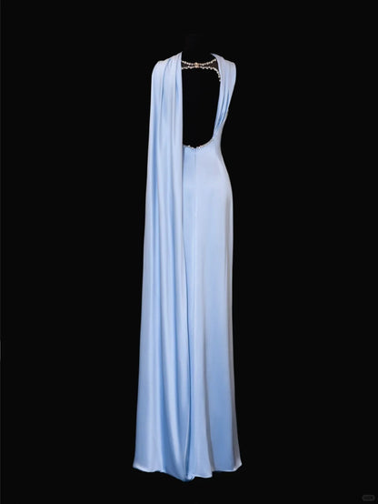 formaldressy-Blue exquisite beading fashion long satin prom dress evening dress party dress gh5379