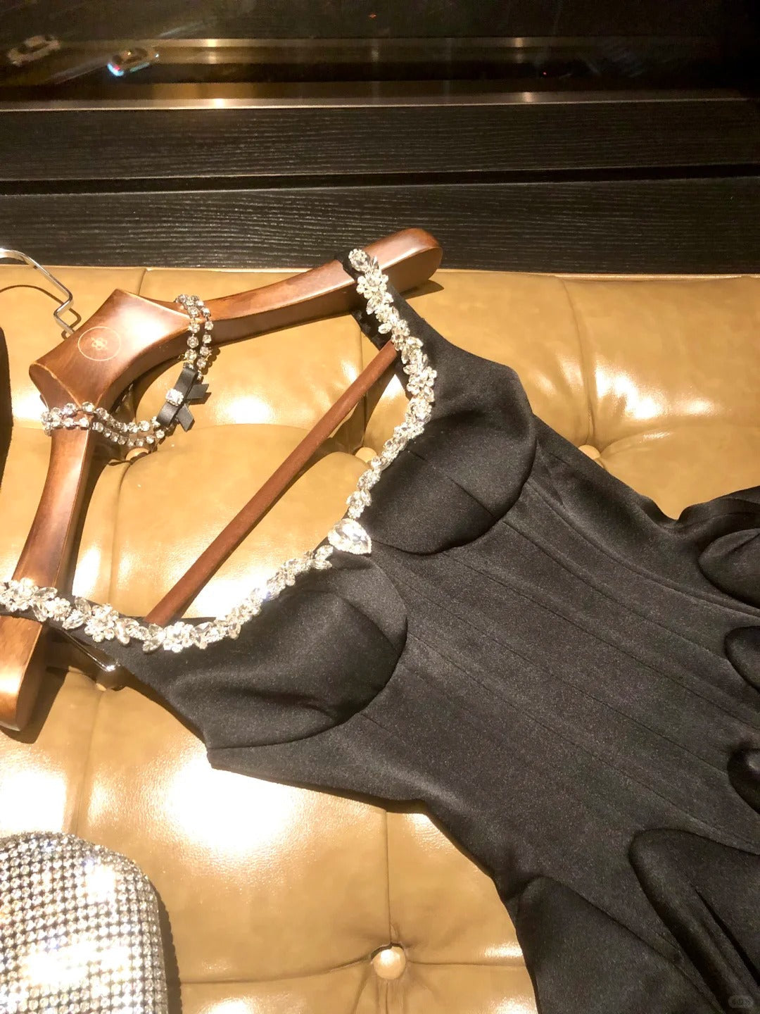formaldressy-Black short satin princess homecoming dress birthday party dress eighth grade dress gh5298