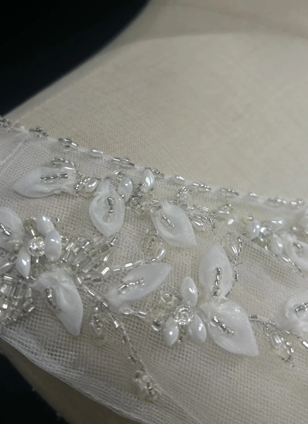 formaldressy-White Vintage Beaded Long Tulle Gown/Wedding Dress gh6244