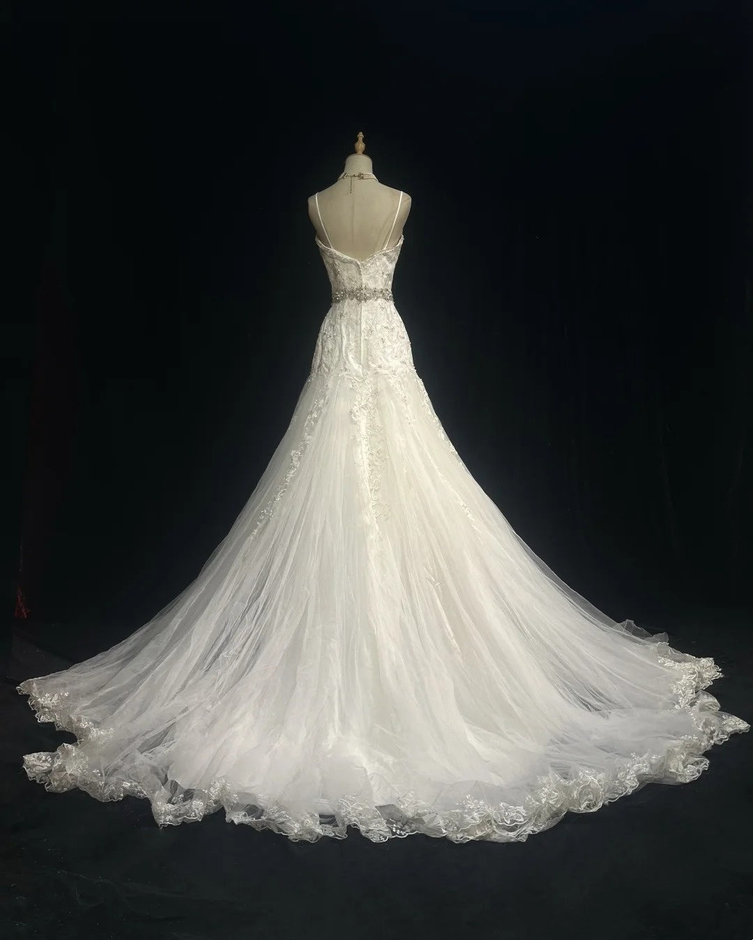 formaldressy-White, Exquisitely Beaded, Gorgeous Long Wedding Dress Tulle gh6242