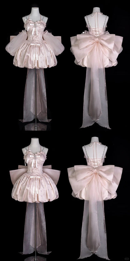 formaldressy-Pink sweetheart neckline fashion chiffon satin short homecoming dress birthday dress gh5343