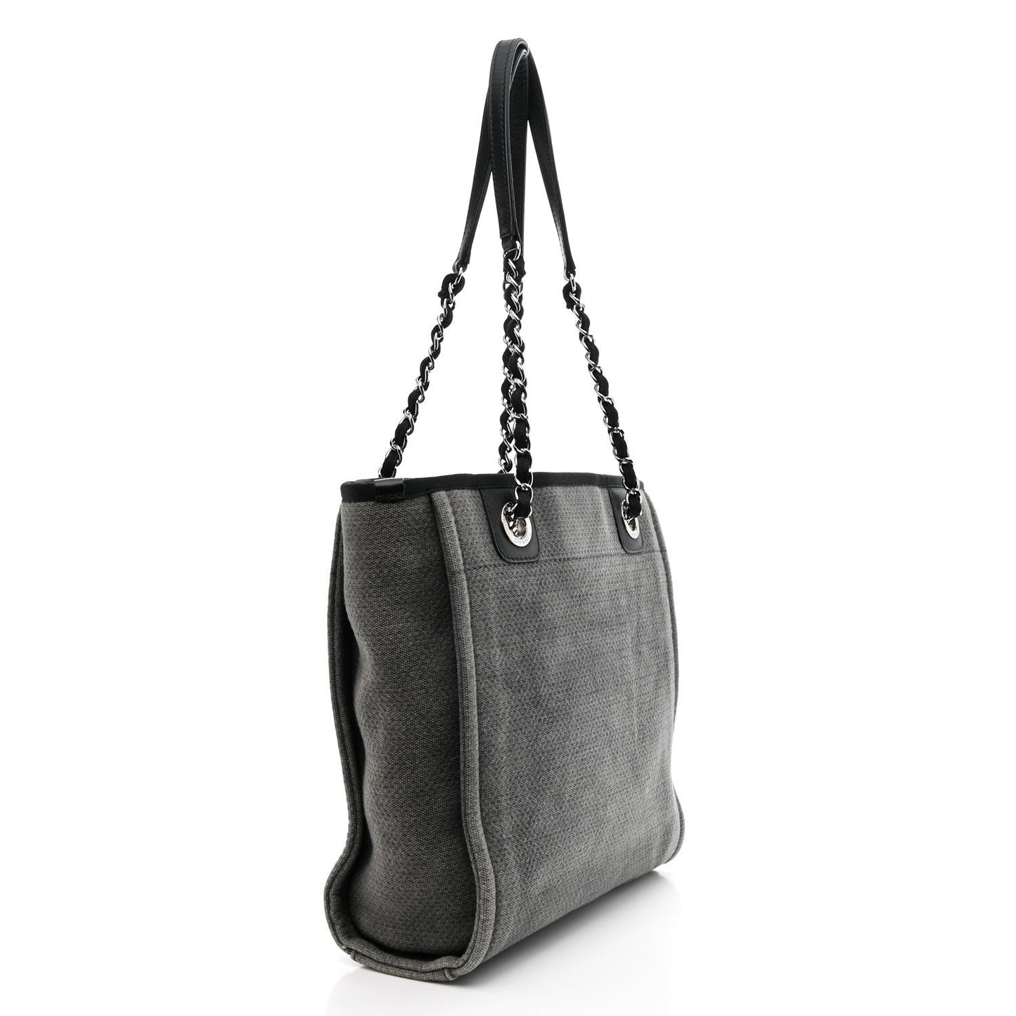 Canvas Mini Deauville Tote Dark Grey