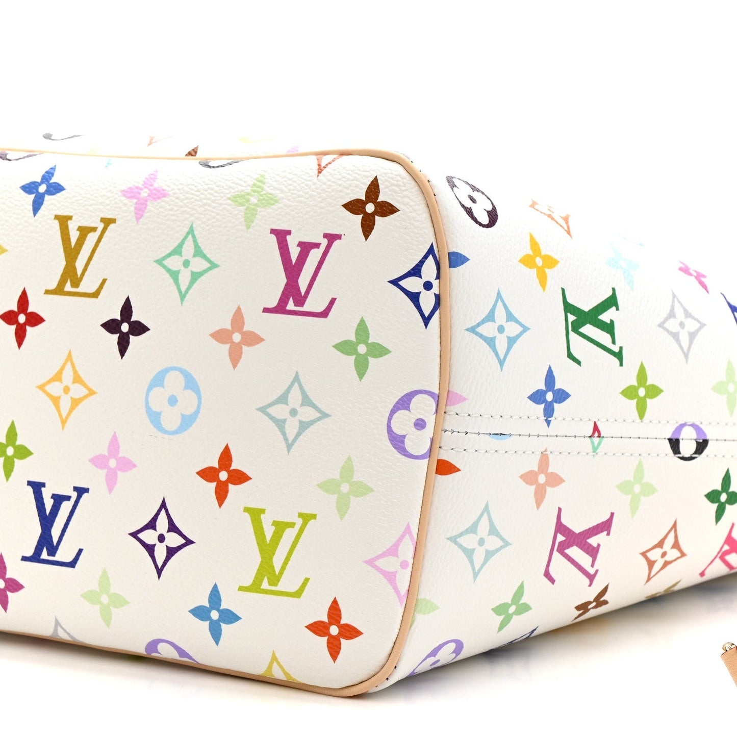 LV X TM Monogram Multicolor Neverfull MM White