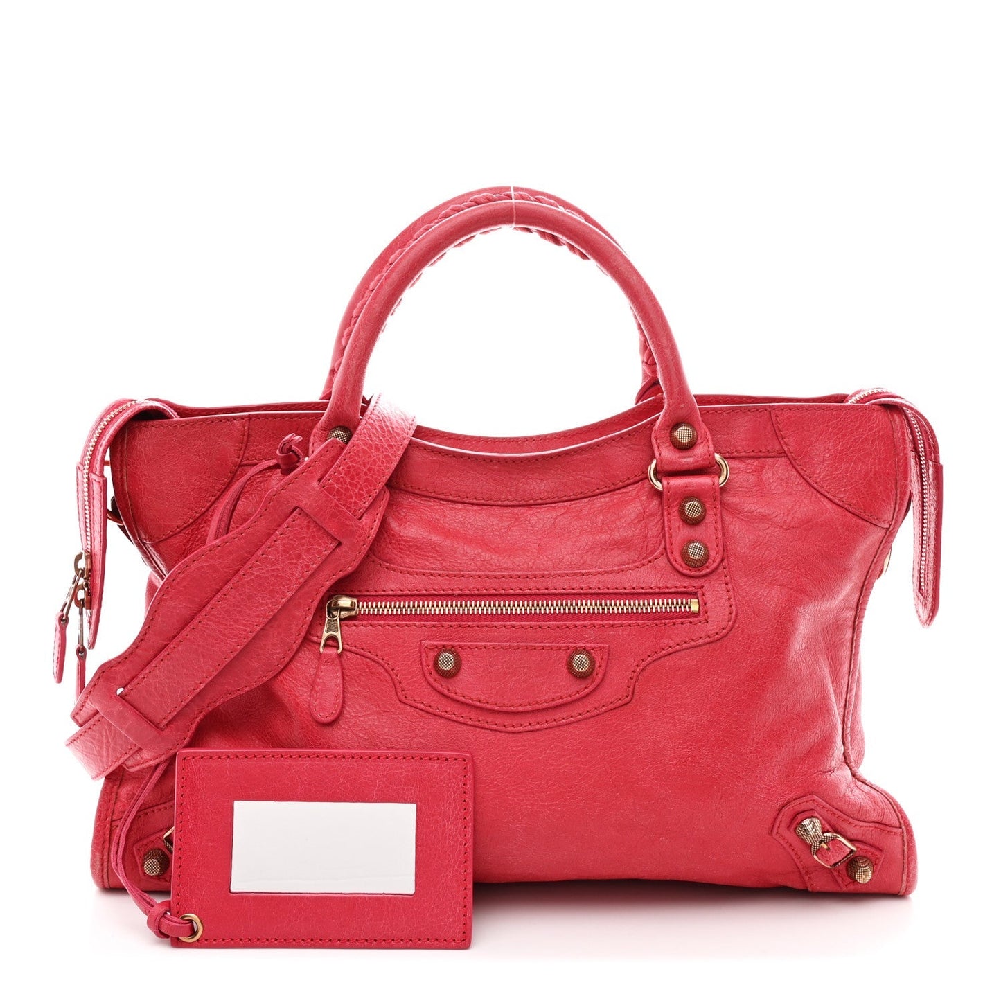 Agneau Giant 12 Rose Gold Hardware City Rouge Coquelicot