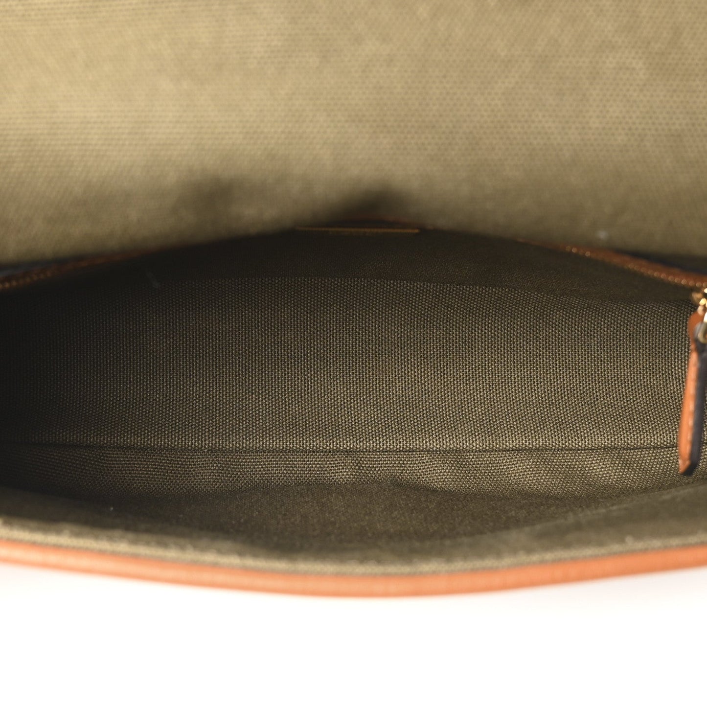 Canvas Vitello King FF Embroidered Baguette Amazzonia Cuoio