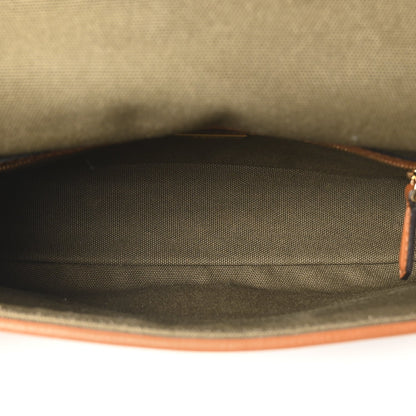 Canvas Vitello King FF Embroidered Baguette Amazzonia Cuoio