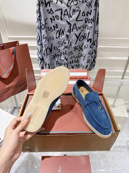 LP Summer Charms Walk Loafers Dark Blue Suede 565861