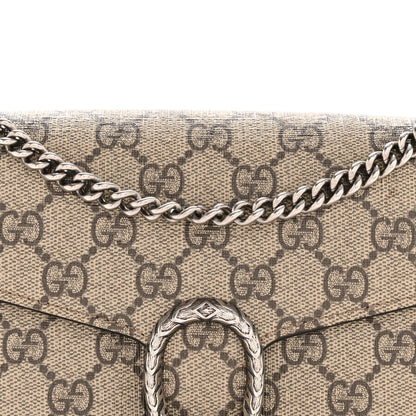 GG Supreme Monogram Mini Dionysus Chain Wallet Beige Taupe