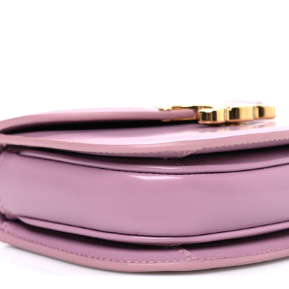 Shiny Calfskin Triomphe Mini Besace Clea Pastel Pink