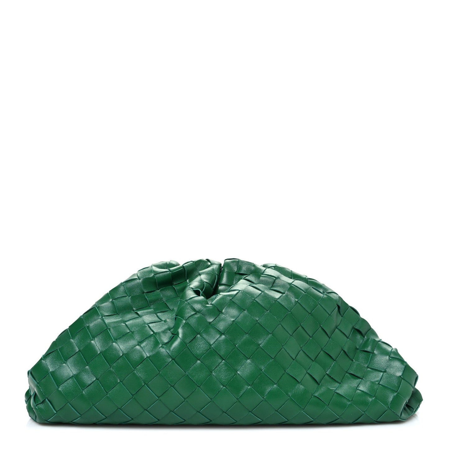 Nappa Maxi Intrecciato The Pouch Oversized Clutch Racing Green