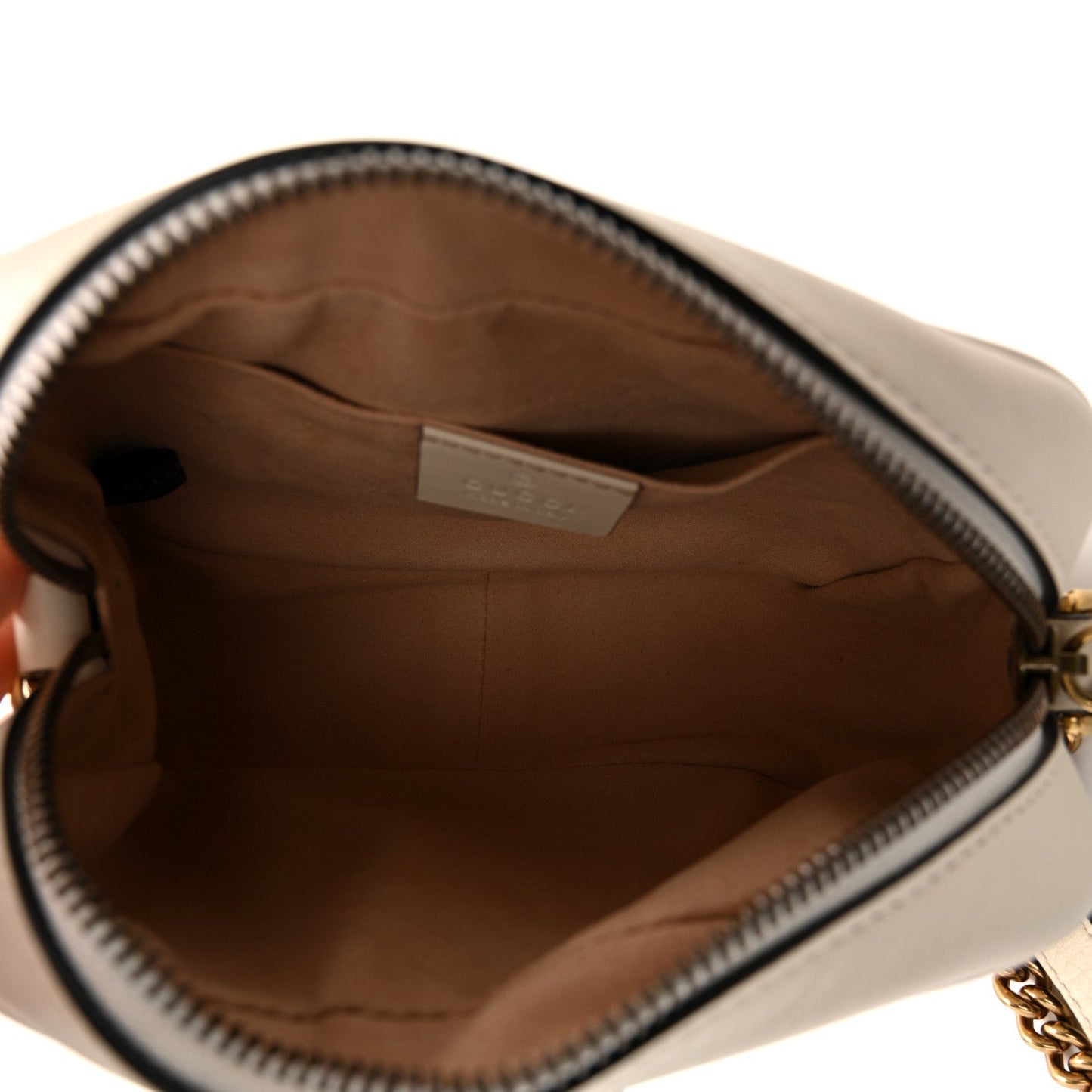 Calfskin Matelasse Mini GG Marmont Chain Shoulder Bag White