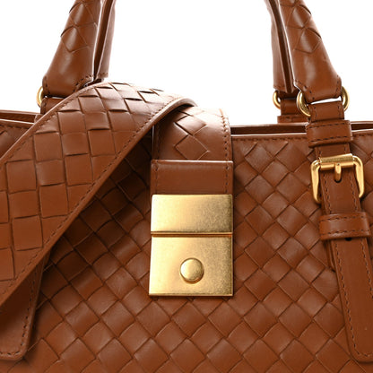 Calfskin Intrecciato Small Roma Noce