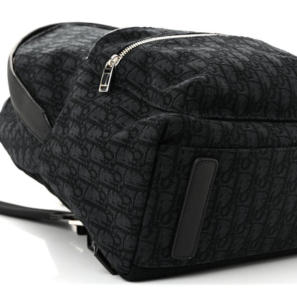 Oblique Calfskin Rider Backpack Black