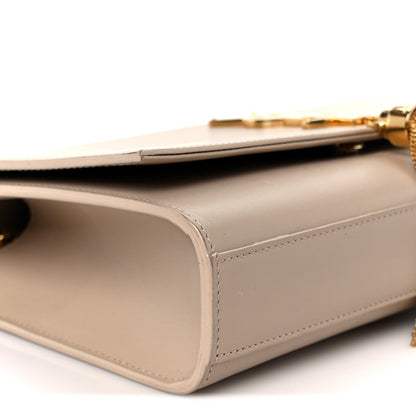 Smooth Calfskin Medium Classic Monogram Kate Tassel Satchel Nude Powder