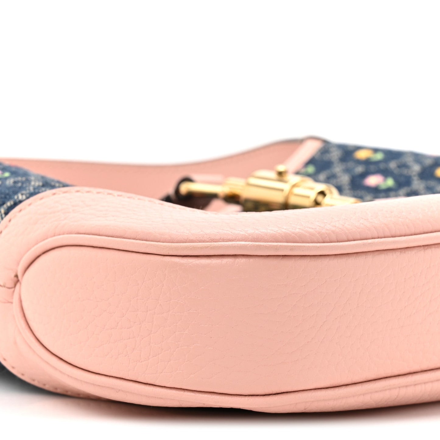 New Denim GG Monogram Calfskin Love Parade Small Jackie 1961 Hobo Light Pink
