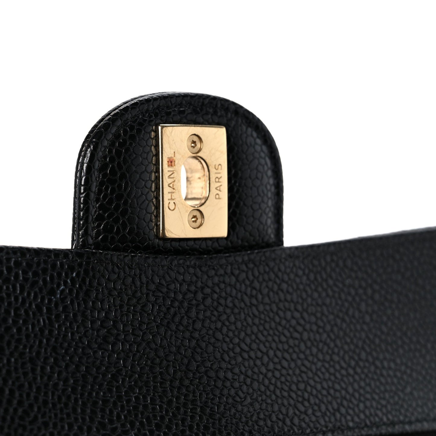 Caviar Quilted Small Double Flap Black
