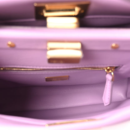 Nappa Stacked Bar Mini Peekaboo Iconic Satchel Violetta