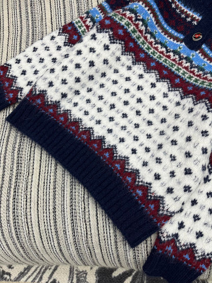 CC 2025 Sweater Navy Blue mix White Wool 325883