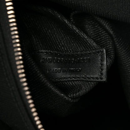 Linen Calfskin Rive Gauche Tote Black