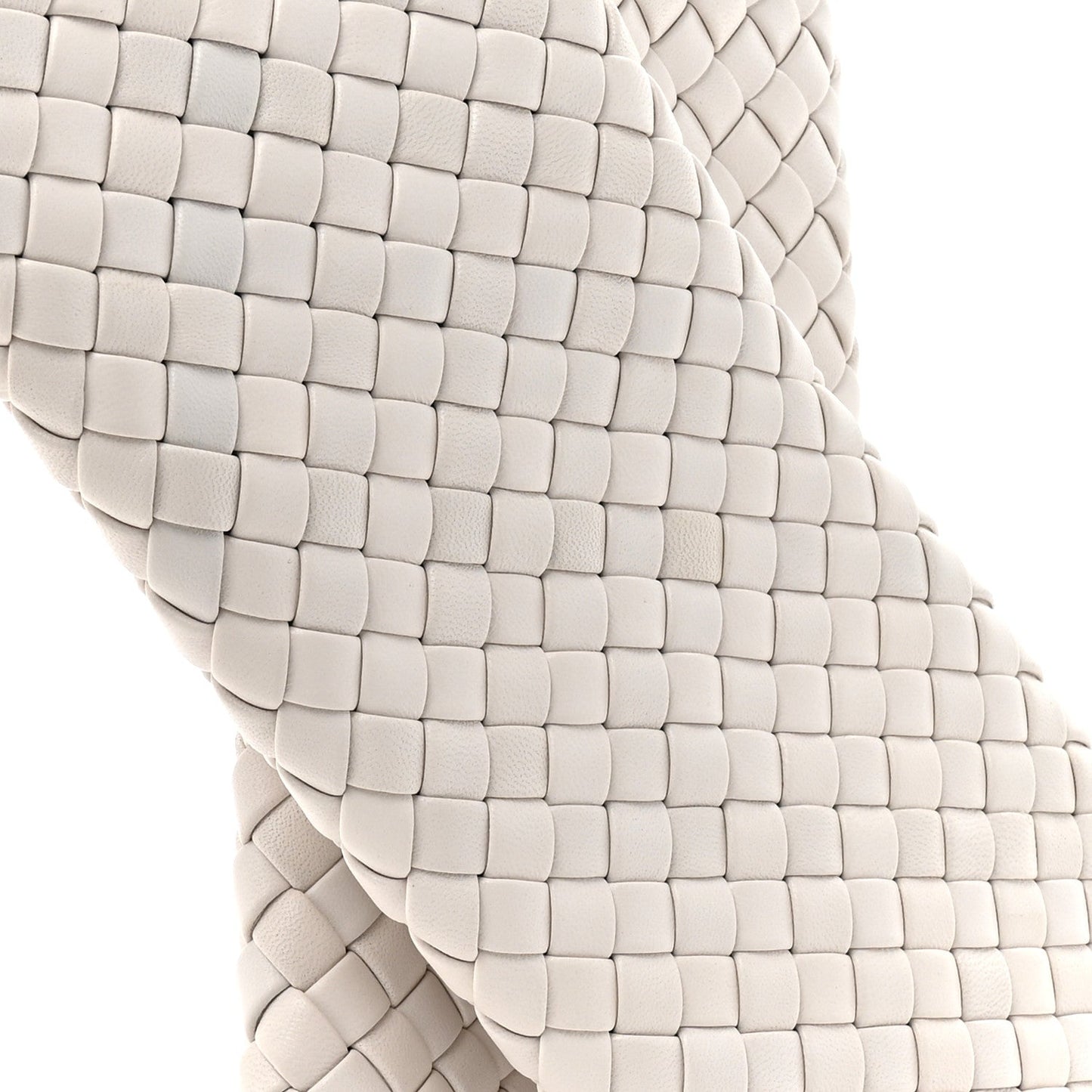 Nappa Intrecciato Crisscross Clutch Chalk