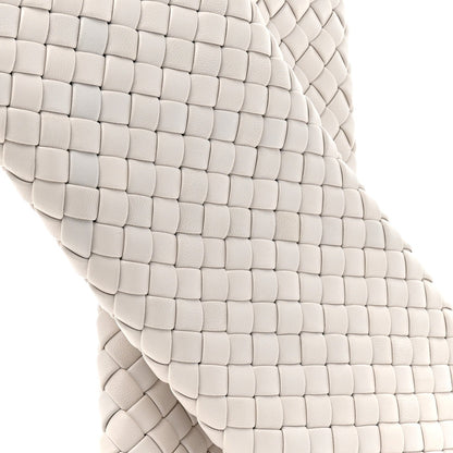 Nappa Intrecciato Crisscross Clutch Chalk
