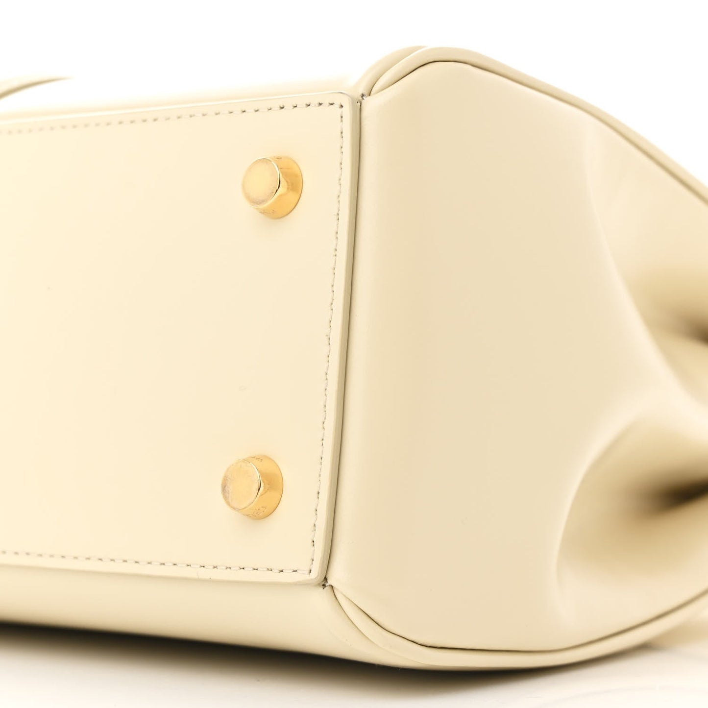 Satinated Calfskin Small 16 Top Handle Bag Limestone