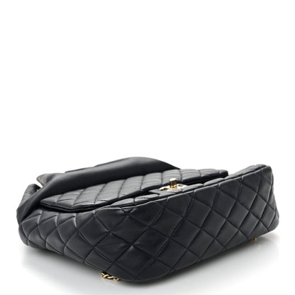 Lambskin Quilted Large In Seoul Backpack Navy