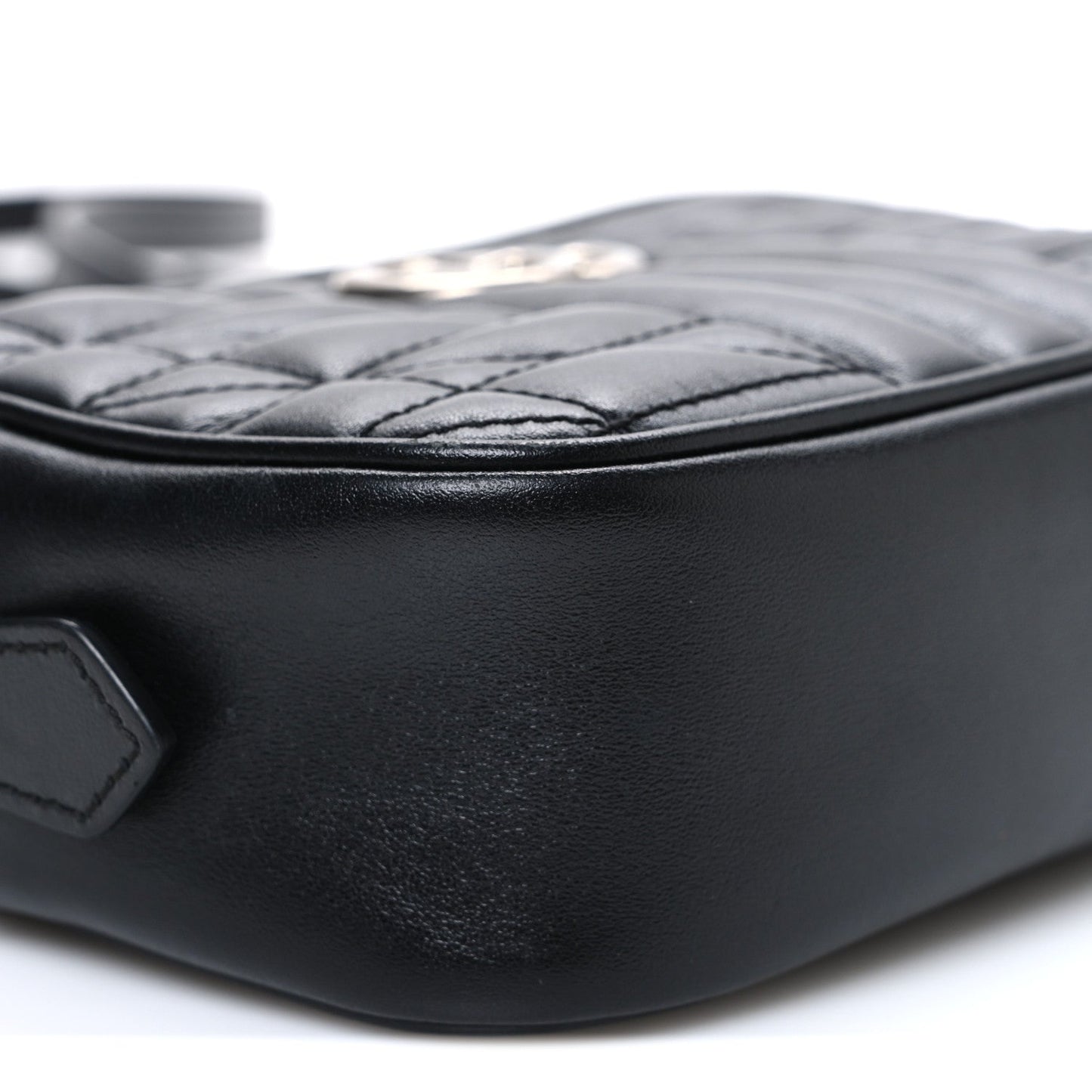 Calfskin Matelasse Aria Mini GG Marmont Chain Shoulder Bag Black