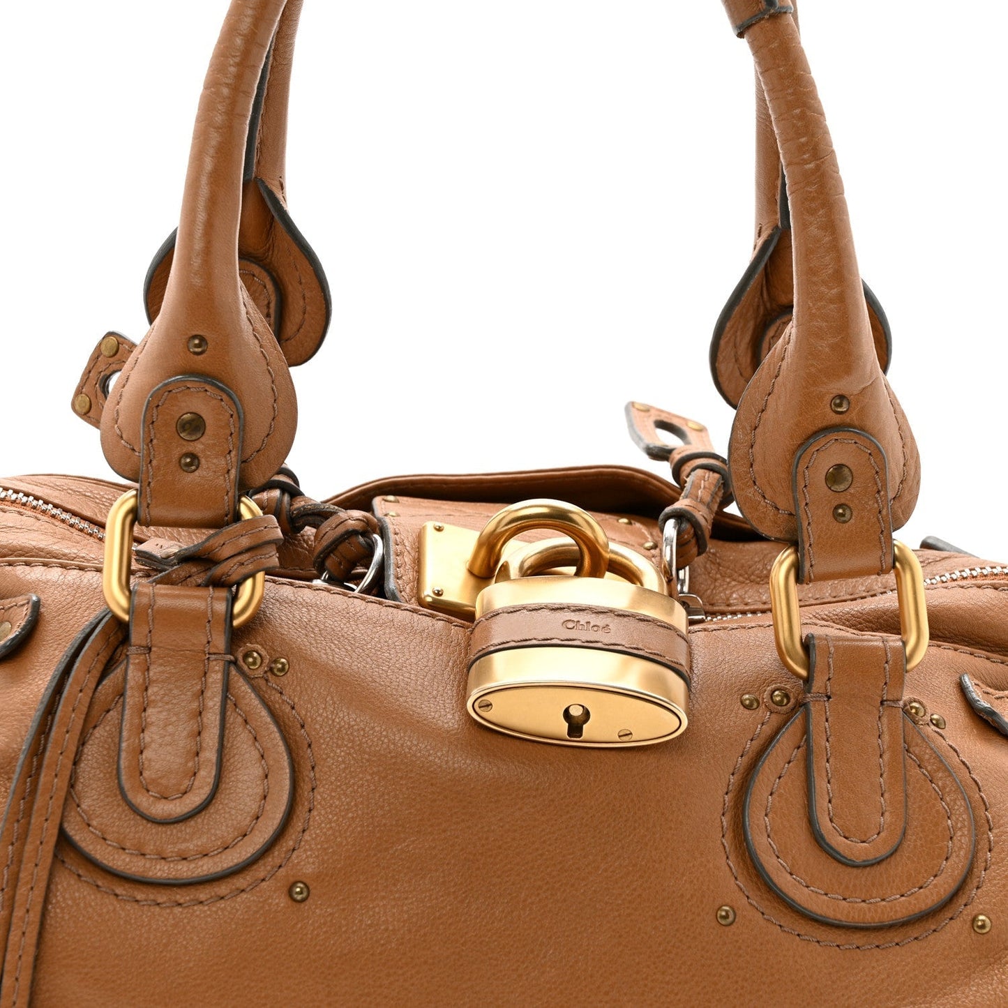 Calfskin Medium Paddington Satchel Tan