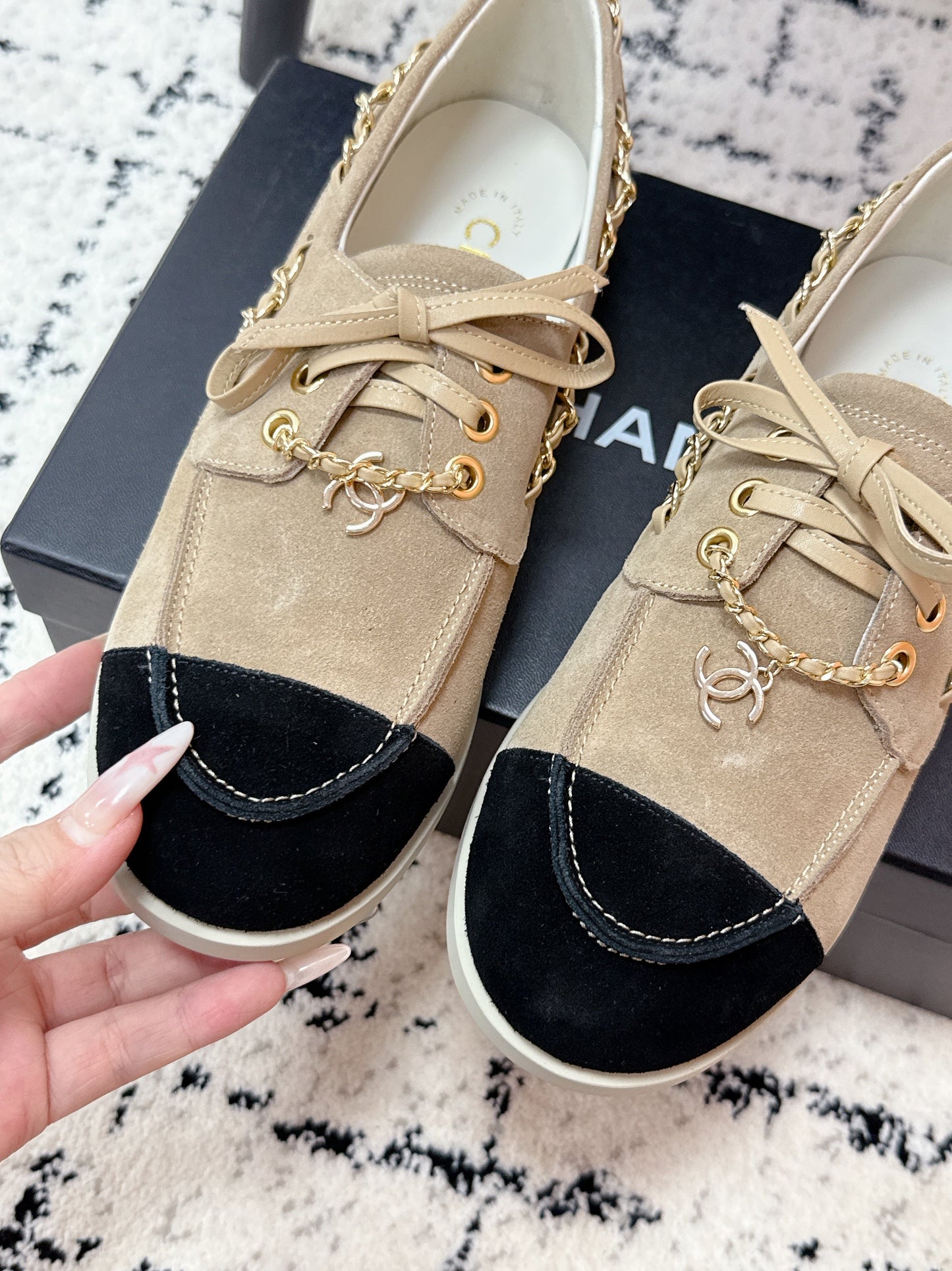 CC Cruise 25/26 Moccasins Black Light Taupe Suede